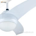 Ventilador de techo blanco de bajo perfil de 42 pulgadas, combinación de luces, ventiladores de techo domésticos de 3 aspas, luces con control remoto